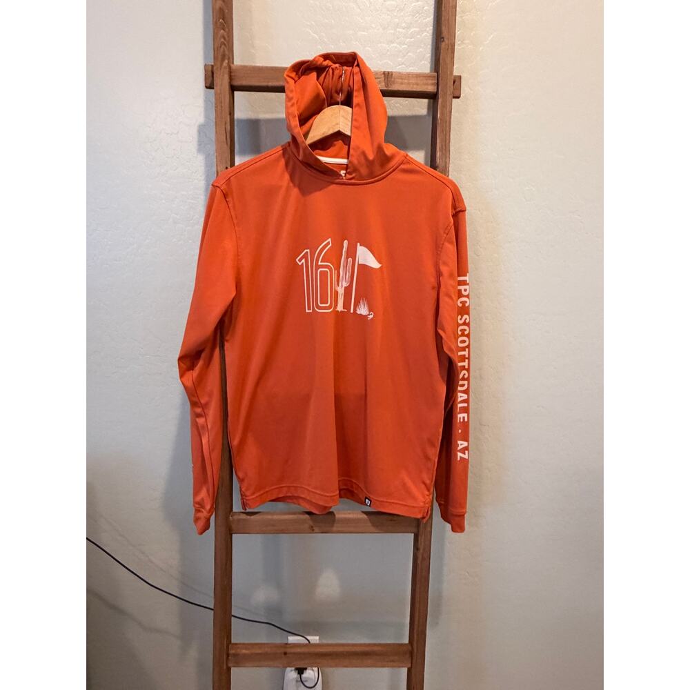 FootJoy WM Phoenix Open 16th Hole Hoodie Small Orange TPC Scottsdale AZ